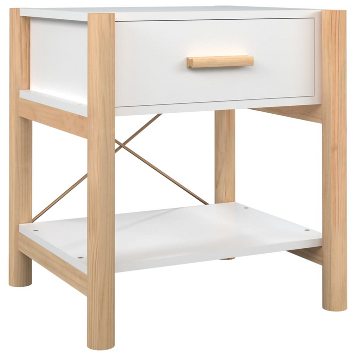 Solid Pine Bedside Tables, Set of 2 (White) - Durable & Stylish Nightstands, 42 x 38 x 45 cm, Ideal for Modern Bedrooms - Premium  from Home Treasures - Just £80.99! Shop now at Home Treasures