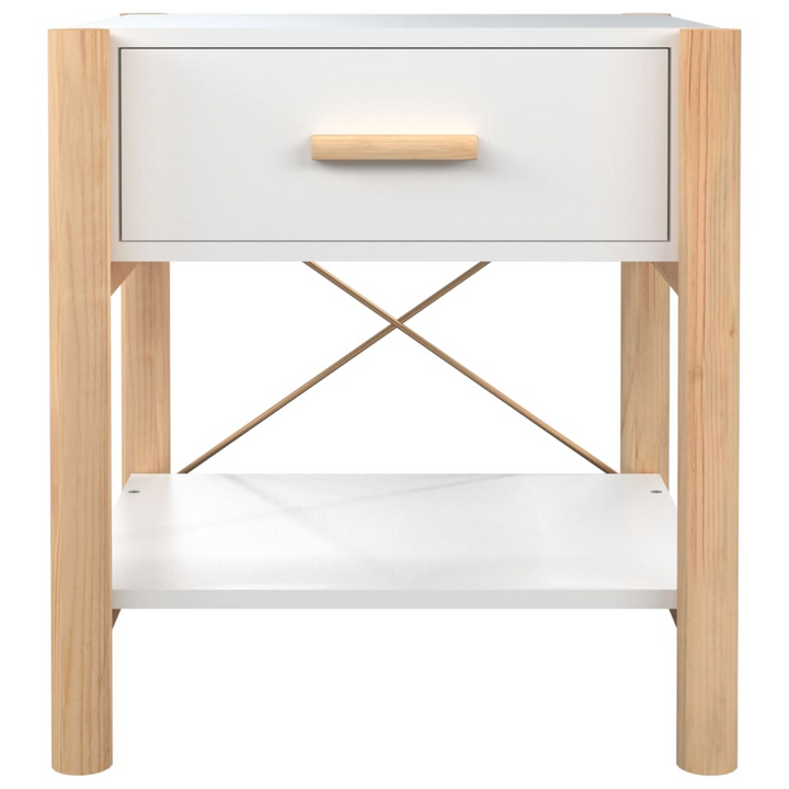 Solid Pine Bedside Tables, Set of 2 (White) - Durable & Stylish Nightstands, 42 x 38 x 45 cm, Ideal for Modern Bedrooms - Premium  from Home Treasures - Just £80.99! Shop now at Home Treasures