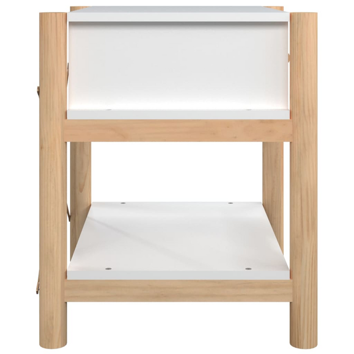 Solid Pine Bedside Tables, Set of 2 (White) - Durable & Stylish Nightstands, 42 x 38 x 45 cm, Ideal for Modern Bedrooms - Premium  from Home Treasures - Just £80.99! Shop now at Home Treasures