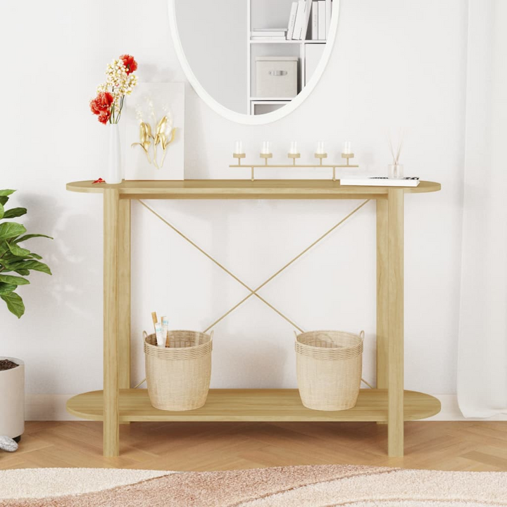 Solid Pine Console Table in Brown - Elegant & Durable | 110 x 38 x 75cm - Premium  from Home Treasures - Just £72.99! Shop now at Home Treasures