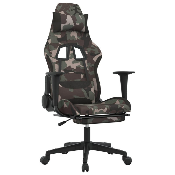 Swivel Gaming Chair with Footrest - Black and Camouflage Fabric | Enhanced Comfort & Customizable Settings - Premium  from Home Treasures - Just £132.99! Shop now at Home Treasures