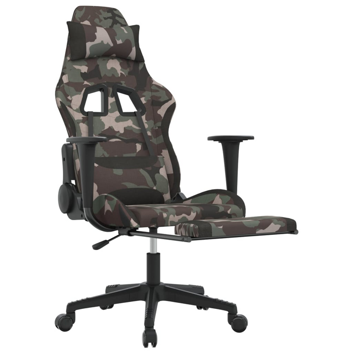 Swivel Gaming Chair with Footrest - Black and Camouflage Fabric | Enhanced Comfort & Customizable Settings - Premium  from Home Treasures - Just £132.99! Shop now at Home Treasures