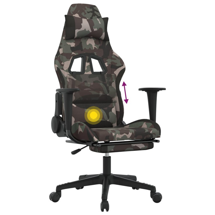 Swivel Gaming Chair with Footrest - Black and Camouflage Fabric | Enhanced Comfort & Customizable Settings - Premium  from Home Treasures - Just £132.99! Shop now at Home Treasures