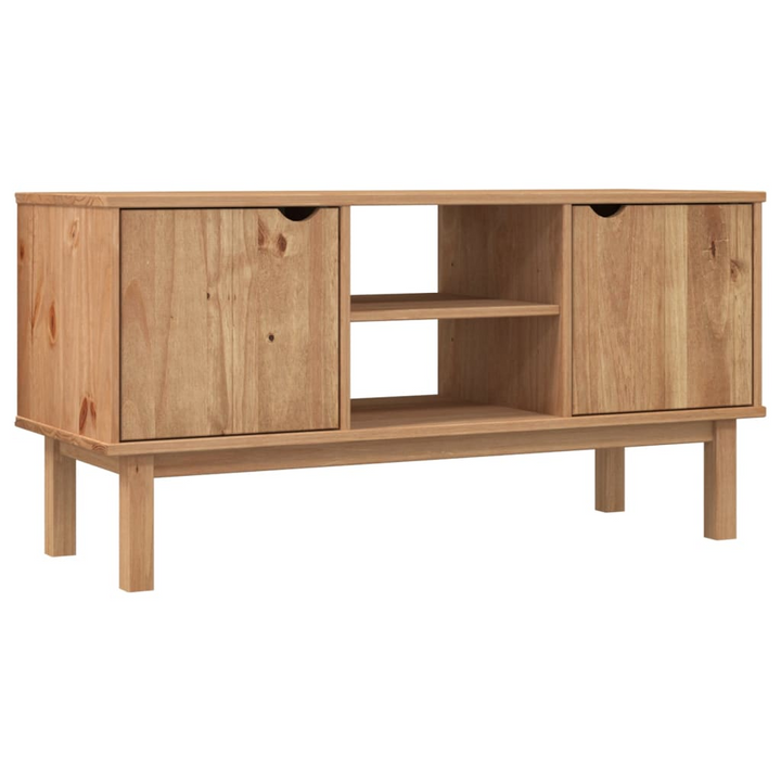 OTTA TV Cabinet 113.5x43x57 cm - Solid Pine Wood, Scandinavian Design with Ample Storage Space - Premium  from Home Treasures - Just £123.99! Shop now at Home Treasures