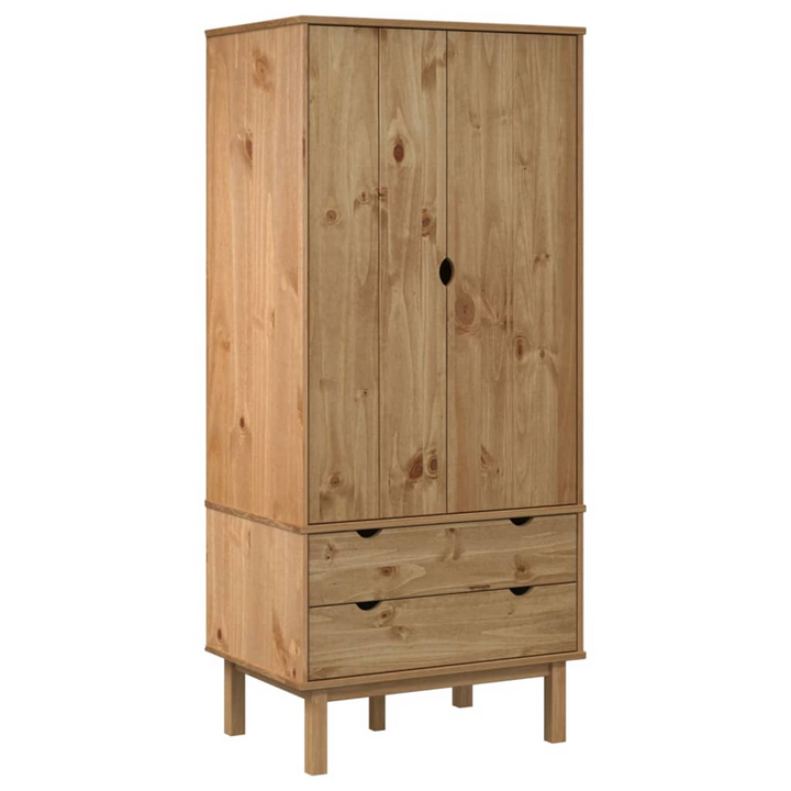 OTTA Solid Wood Pine Wardrobe - Scandinavian Design, Ample Storage & Stable Frame - Premium  from Home Treasures - Just £297.99! Shop now at Home Treasures