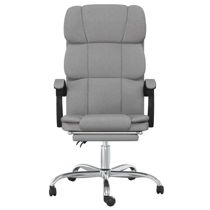 Ergonomic Fabric Reclining Office Chair (Light Grey) – Adjustable Height with 360° Swivel & Rolling Castors - Premium  from Home Treasures - Just £81.99! Shop now at Home Treasures