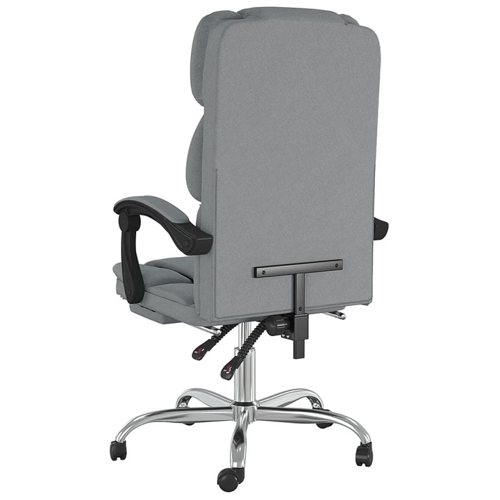 Ergonomic Fabric Reclining Office Chair (Light Grey) – Adjustable Height with 360° Swivel & Rolling Castors - Premium  from Home Treasures - Just £81.99! Shop now at Home Treasures