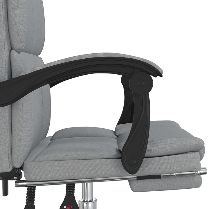 Ergonomic Fabric Reclining Office Chair (Light Grey) – Adjustable Height with 360° Swivel & Rolling Castors - Premium  from Home Treasures - Just £81.99! Shop now at Home Treasures