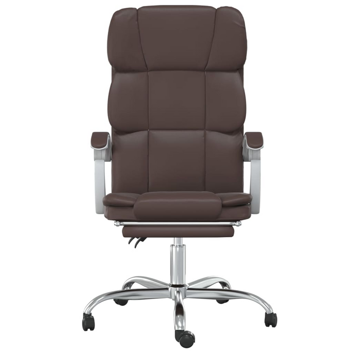 This Reclining Office Chair in Brown Faux Leather - Comfort and Elegance Combined! - Premium  from Home Treasures - Just £117.99! Shop now at Home Treasures