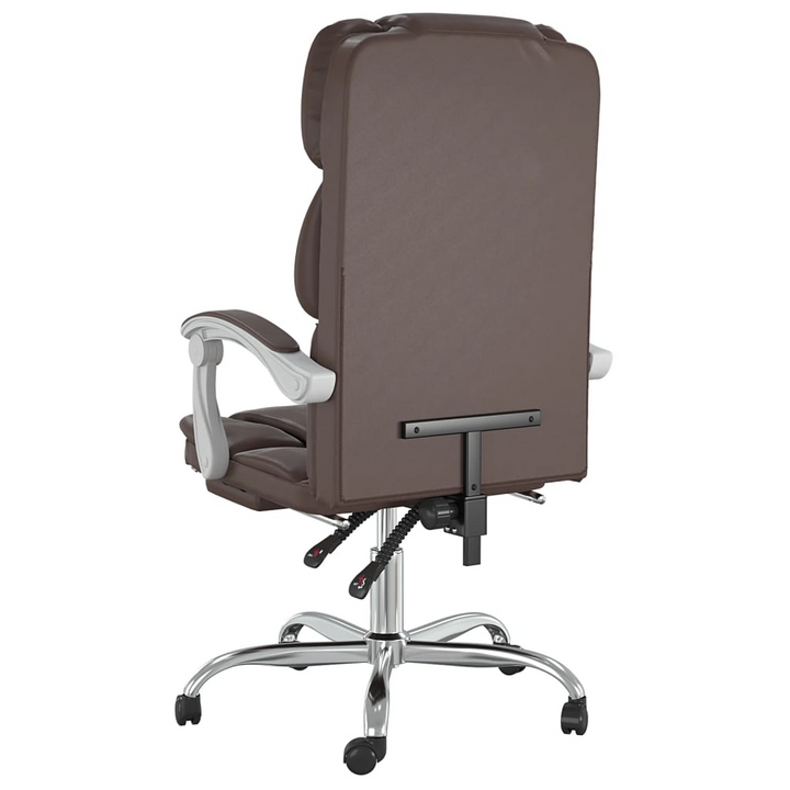 This Reclining Office Chair in Brown Faux Leather - Comfort and Elegance Combined! - Premium  from Home Treasures - Just £117.99! Shop now at Home Treasures