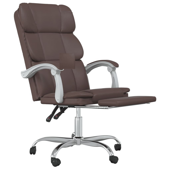 This Reclining Office Chair in Brown Faux Leather - Comfort and Elegance Combined! - Premium  from Home Treasures - Just £117.99! Shop now at Home Treasures