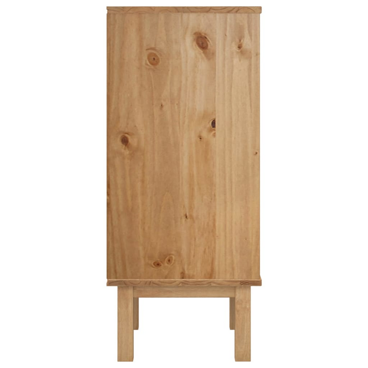 OTTA 4-Drawer Cabinet - Brown & White, 76.5x39.5x90cm | Solid Pine Wood Storage Solution with Scandinavian Design - Premium  from Home Treasures - Just £154.99! Shop now at Home Treasures