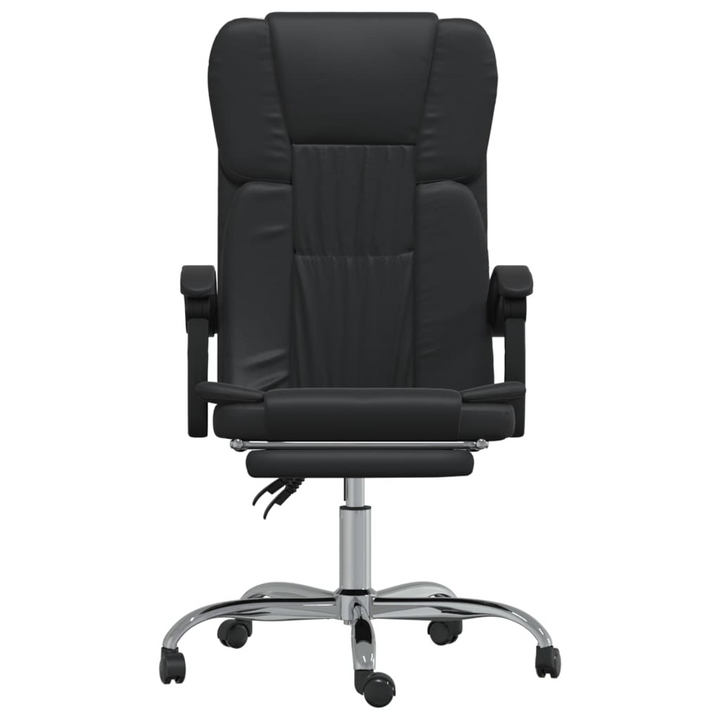 Reclining Office Chair in Black Faux Leather - Ultimate Comfort & Style for Your Workspace - Premium  from Home Treasures - Just £114.99! Shop now at Home Treasures