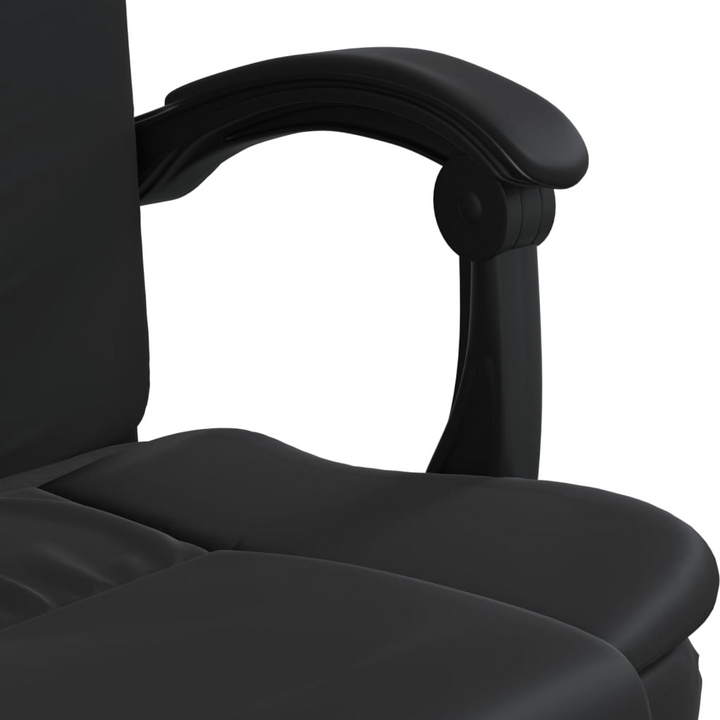 Reclining Office Chair in Black Faux Leather - Ultimate Comfort & Style for Your Workspace - Premium  from Home Treasures - Just £114.99! Shop now at Home Treasures