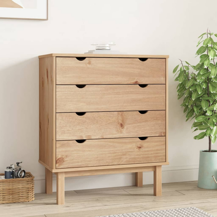 OTTA Solid Wood Pine Drawer Cabinet 76.5x39.5x90cm – Scandinavian Elegance & Functionality - Premium  from Home Treasures - Just £155.99! Shop now at Home Treasures