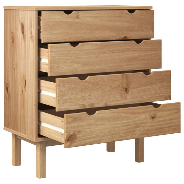 OTTA Solid Wood Pine Drawer Cabinet 76.5x39.5x90cm – Scandinavian Elegance & Functionality - Premium  from Home Treasures - Just £155.99! Shop now at Home Treasures