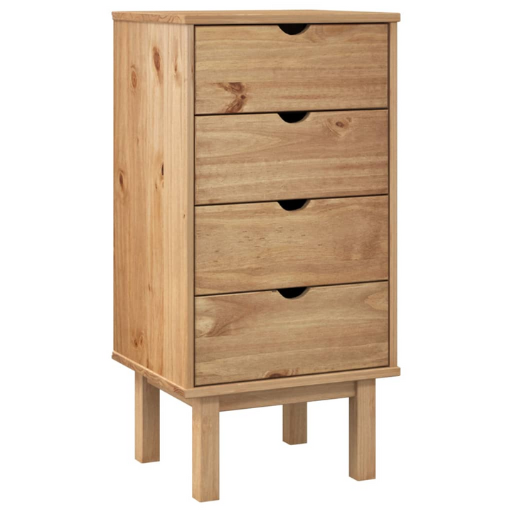 OTTA Solid Wood Pine Drawer Cabinet - 4 Drawers, 45x39x90cm, Scandinavian Design - Durable & Elegant Storage Solution - Premium  from Home Treasures - Just £111.99! Shop now at Home Treasures