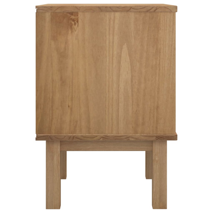 OTTA Scandinavian Bedside Cabinet - Solid Pine Wood, Brown & Grey, 2 Drawers, 45x39x57 cm - Premium  from Home Treasures - Just £66.99! Shop now at Home Treasures