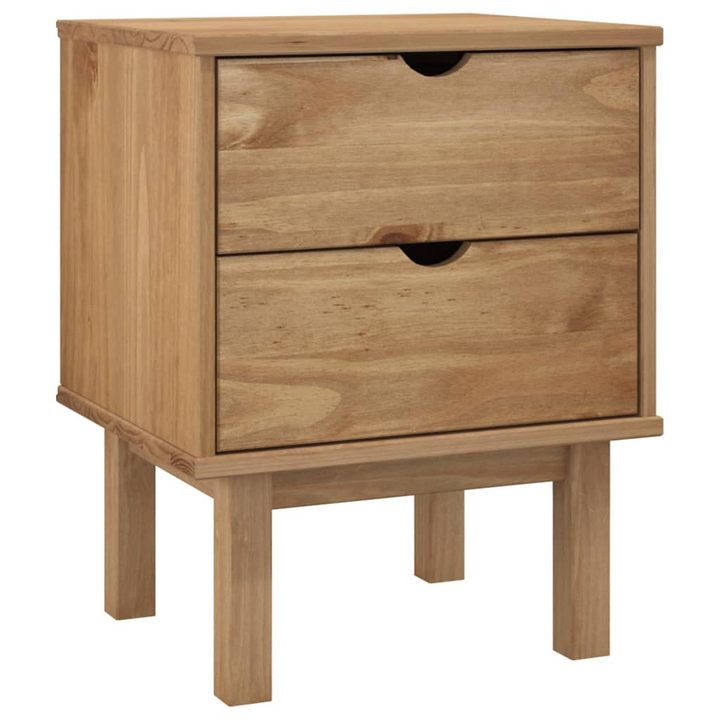 OTTA Bedside Cabinet - Solid Pine Wood Nightstand with Scandinavian Design & Ample Storage, 45x39x57 cm - Premium  from Home Treasures - Just £74.99! Shop now at Home Treasures