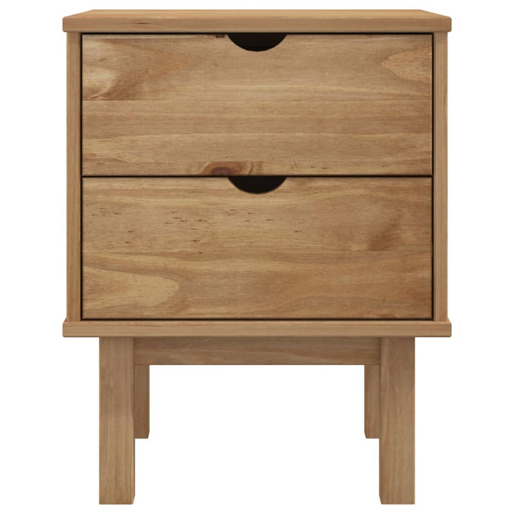 OTTA Bedside Cabinet - Solid Pine Wood Nightstand with Scandinavian Design & Ample Storage, 45x39x57 cm - Premium  from Home Treasures - Just £74.99! Shop now at Home Treasures