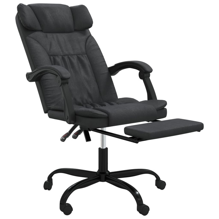 Ergonomic Faux Leather Reclining Office Chair, Black - Adjustable, Comfortable & Stylish - Premium  from Home Treasures - Just £89.99! Shop now at Home Treasures