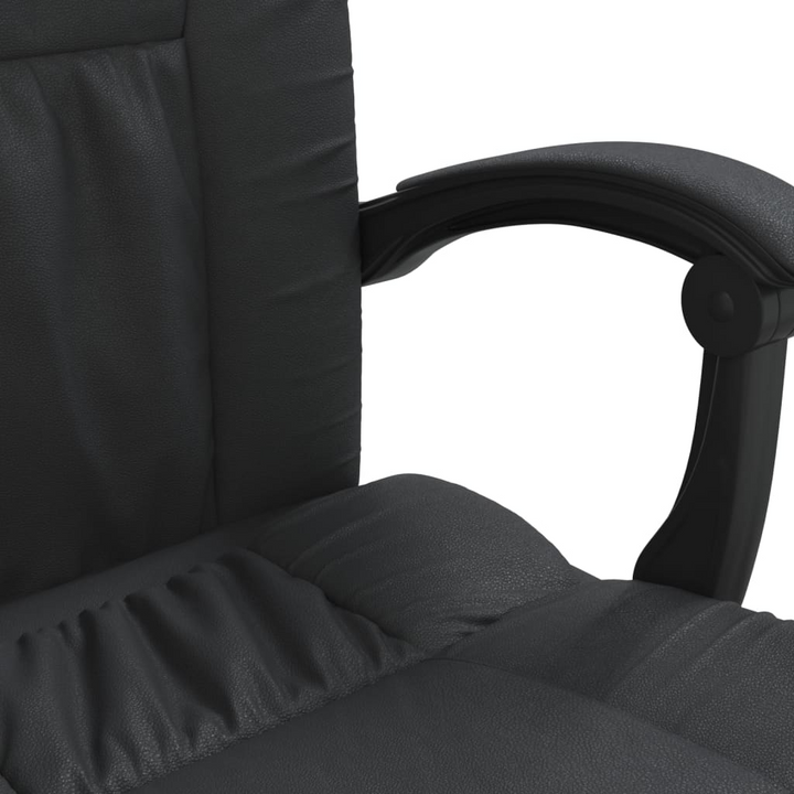 Ergonomic Faux Leather Reclining Office Chair, Black - Adjustable, Comfortable & Stylish - Premium  from Home Treasures - Just £89.99! Shop now at Home Treasures