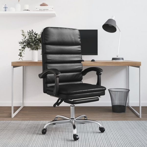 Massage Reclining Office Chair Black Faux Leather - Comfort and Style for Your Workplace - Premium  from Home Treasures - Just £92.99! Shop now at Home Treasures