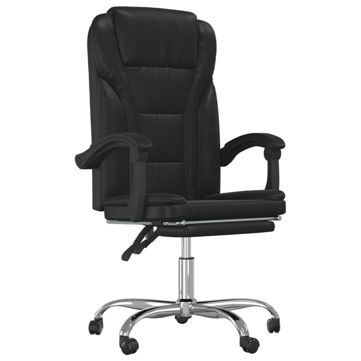 Reclining Office Chair Black Faux Leather - Ultimate Comfort & Style for Your Workspace - Premium  from Home Treasures - Just £116.99! Shop now at Home Treasures