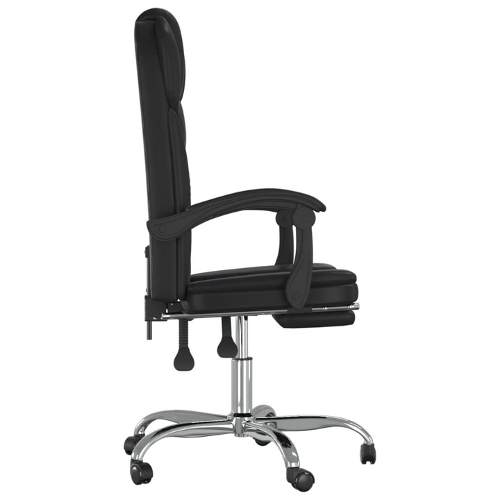 Reclining Office Chair Black Faux Leather - Ultimate Comfort & Style for Your Workspace - Premium  from Home Treasures - Just £116.99! Shop now at Home Treasures