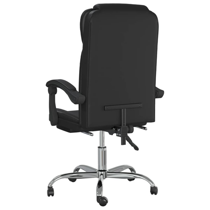 Reclining Office Chair Black Faux Leather - Ultimate Comfort & Style for Your Workspace - Premium  from Home Treasures - Just £116.99! Shop now at Home Treasures