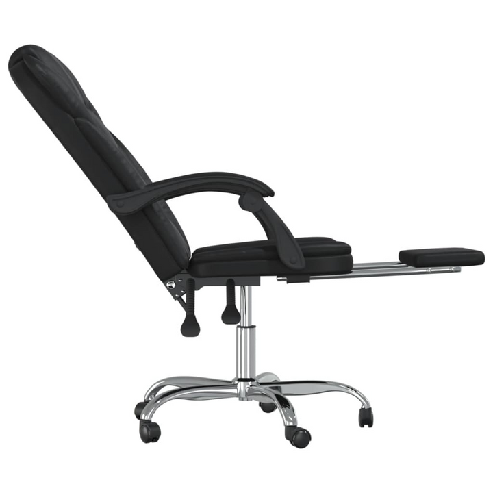 Reclining Office Chair Black Faux Leather - Ultimate Comfort & Style for Your Workspace - Premium  from Home Treasures - Just £116.99! Shop now at Home Treasures