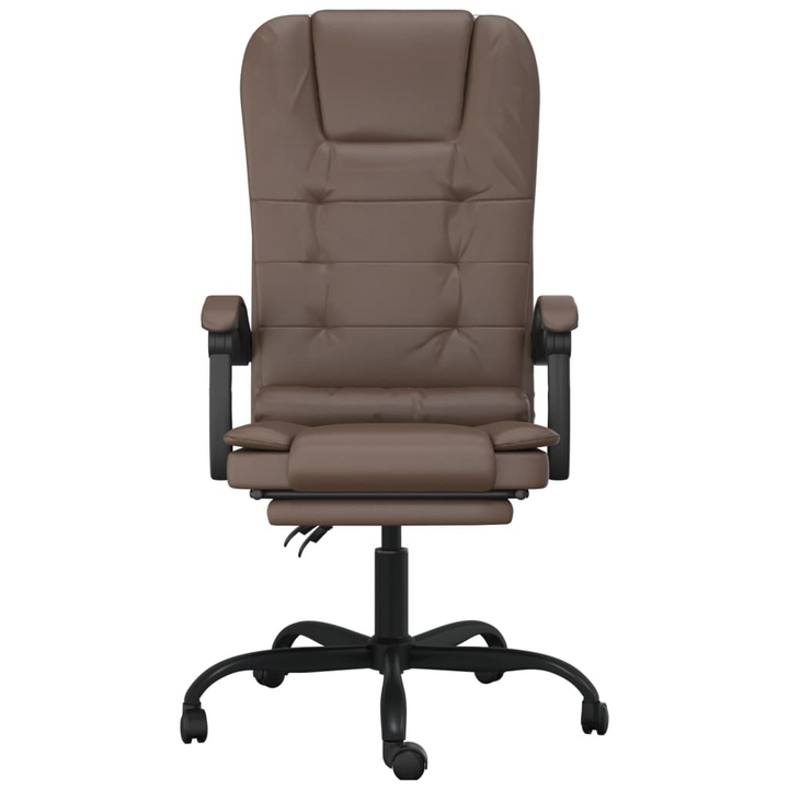 Premium Brown Faux Leather Massage Reclining Office Chair - Ergonomic Comfort & Style - Premium  from Home Treasures - Just £111.99! Shop now at Home Treasures