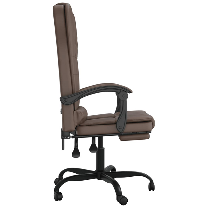 Premium Brown Faux Leather Massage Reclining Office Chair - Ergonomic Comfort & Style - Premium  from Home Treasures - Just £111.99! Shop now at Home Treasures