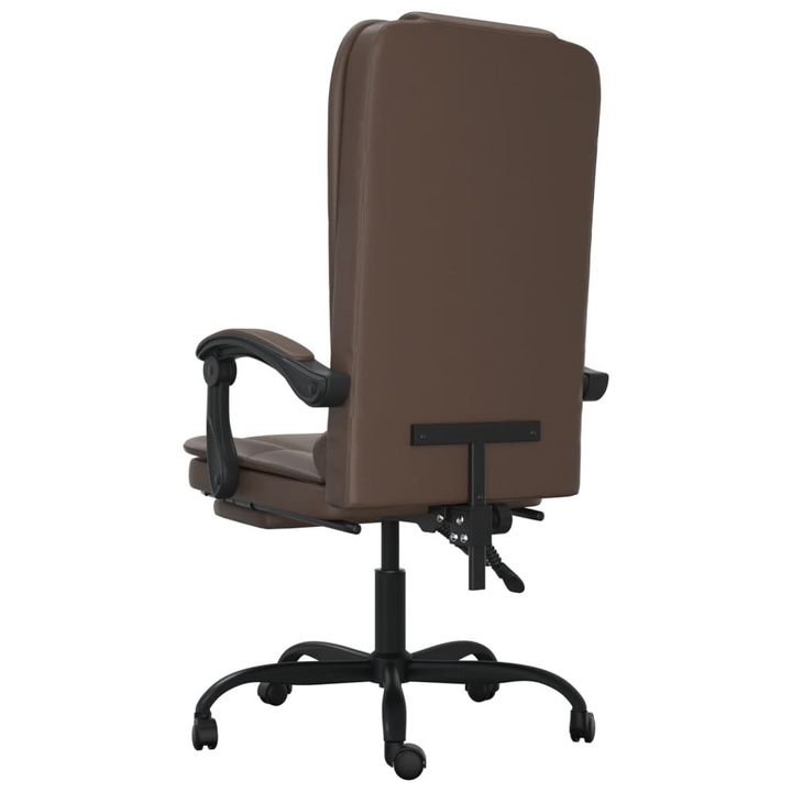 Premium Brown Faux Leather Massage Reclining Office Chair - Ergonomic Comfort & Style - Premium  from Home Treasures - Just £111.99! Shop now at Home Treasures