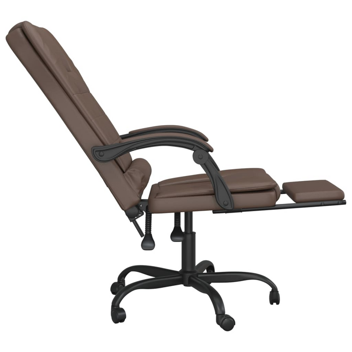 Premium Brown Faux Leather Massage Reclining Office Chair - Ergonomic Comfort & Style - Premium  from Home Treasures - Just £111.99! Shop now at Home Treasures