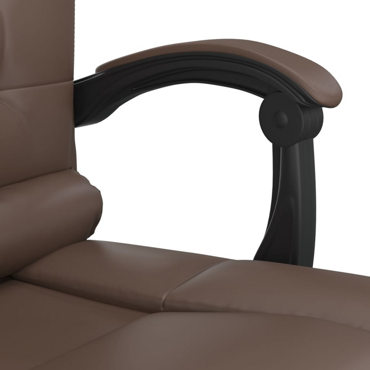 Premium Brown Faux Leather Massage Reclining Office Chair - Ergonomic Comfort & Style - Premium  from Home Treasures - Just £111.99! Shop now at Home Treasures