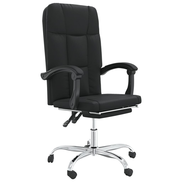 Ergonomic Faux Leather Reclining Office Chair - Adjustable Height & 360° Swivel (Black) - Premium  from Home Treasures - Just £87.99! Shop now at Home Treasures