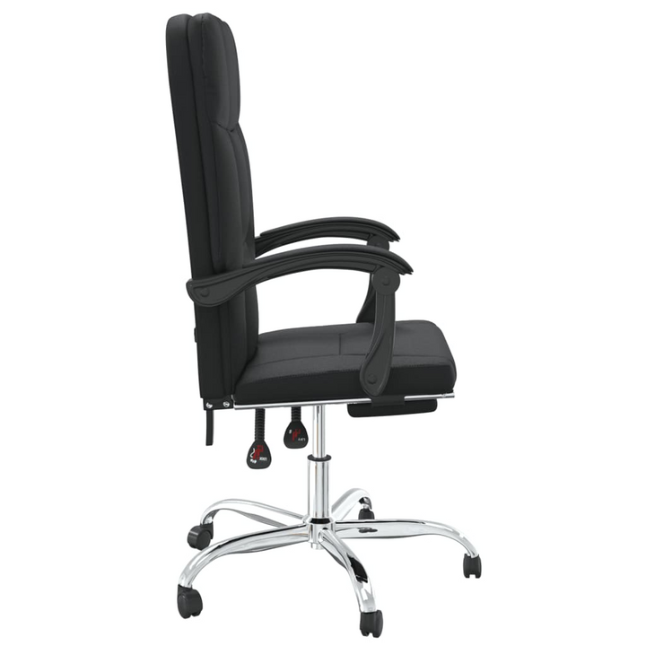 Ergonomic Faux Leather Reclining Office Chair - Adjustable Height & 360° Swivel (Black) - Premium  from Home Treasures - Just £87.99! Shop now at Home Treasures