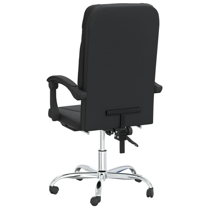 Ergonomic Faux Leather Reclining Office Chair - Adjustable Height & 360° Swivel (Black) - Premium  from Home Treasures - Just £87.99! Shop now at Home Treasures