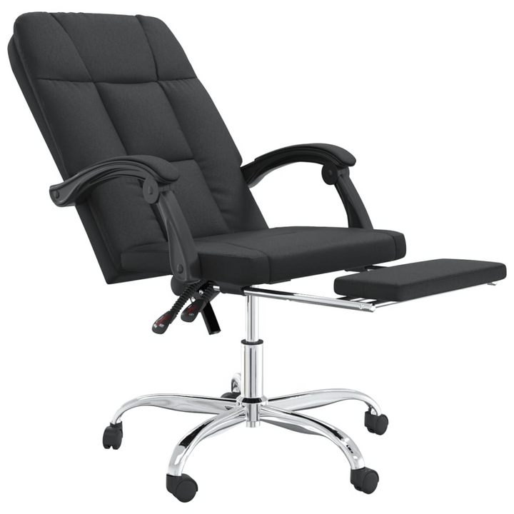 Ergonomic Faux Leather Reclining Office Chair - Adjustable Height & 360° Swivel (Black) - Premium  from Home Treasures - Just £87.99! Shop now at Home Treasures