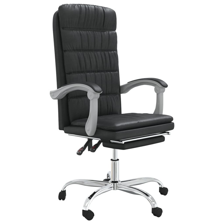 Reclining Office Chair Black Faux Leather - Ergonomic Comfort and Modern Style for Your Workspace - Premium  from Home Treasures - Just £112.99! Shop now at Home Treasures