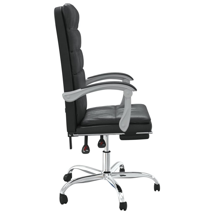 Reclining Office Chair Black Faux Leather - Ergonomic Comfort and Modern Style for Your Workspace - Premium  from Home Treasures - Just £112.99! Shop now at Home Treasures