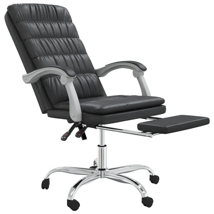 Reclining Office Chair Black Faux Leather - Ergonomic Comfort and Modern Style for Your Workspace - Premium  from Home Treasures - Just £112.99! Shop now at Home Treasures