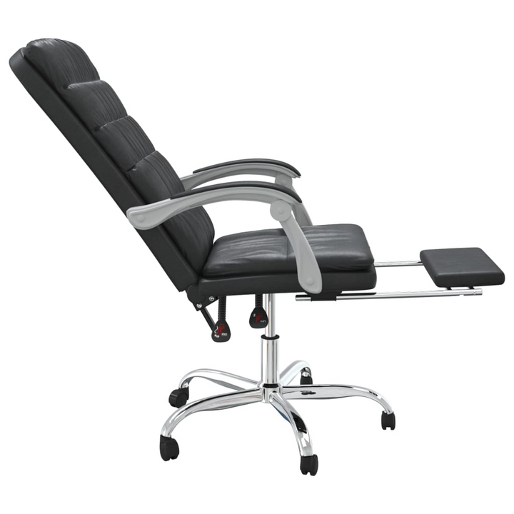 Reclining Office Chair Black Faux Leather - Ergonomic Comfort and Modern Style for Your Workspace - Premium  from Home Treasures - Just £112.99! Shop now at Home Treasures