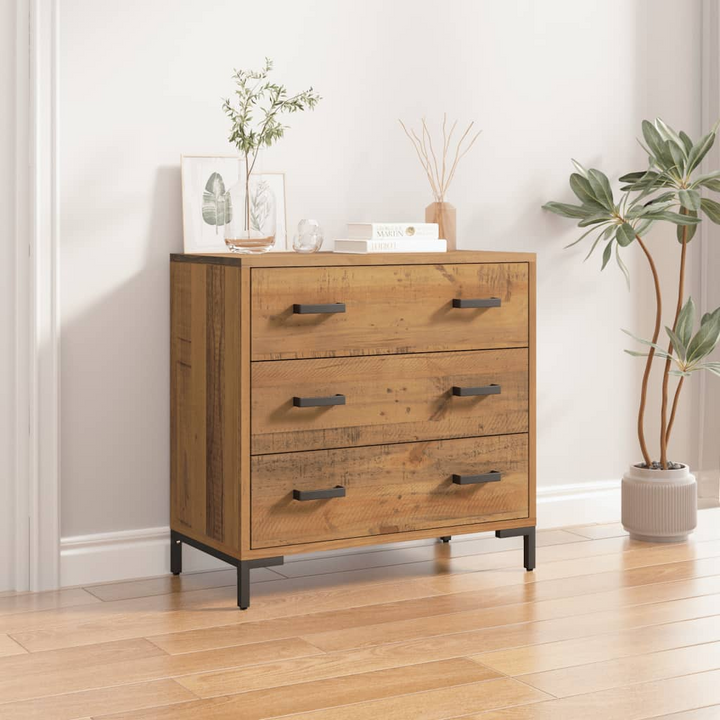 Vintage Recycled Solid Pine Chest of Drawers - 75 x 35 x 70cm | Eco-Friendly Storage Solution - Premium  from Home Treasures - Just £215.99! Shop now at Home Treasures