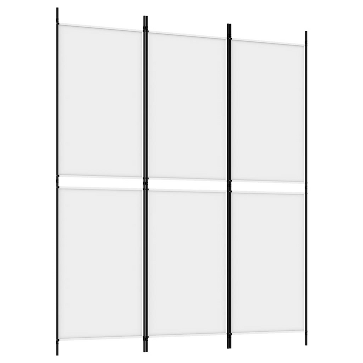 3-Panel Room Divider in White Fabric - 150x180 cm, Foldable Partition for Privacy and Decoration - Premium  from Home Treasures - Just £34.99! Shop now at Home Treasures