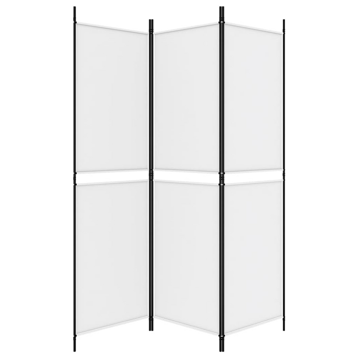 3-Panel Room Divider in White Fabric - 150x180 cm, Foldable Partition for Privacy and Decoration - Premium  from Home Treasures - Just £34.99! Shop now at Home Treasures