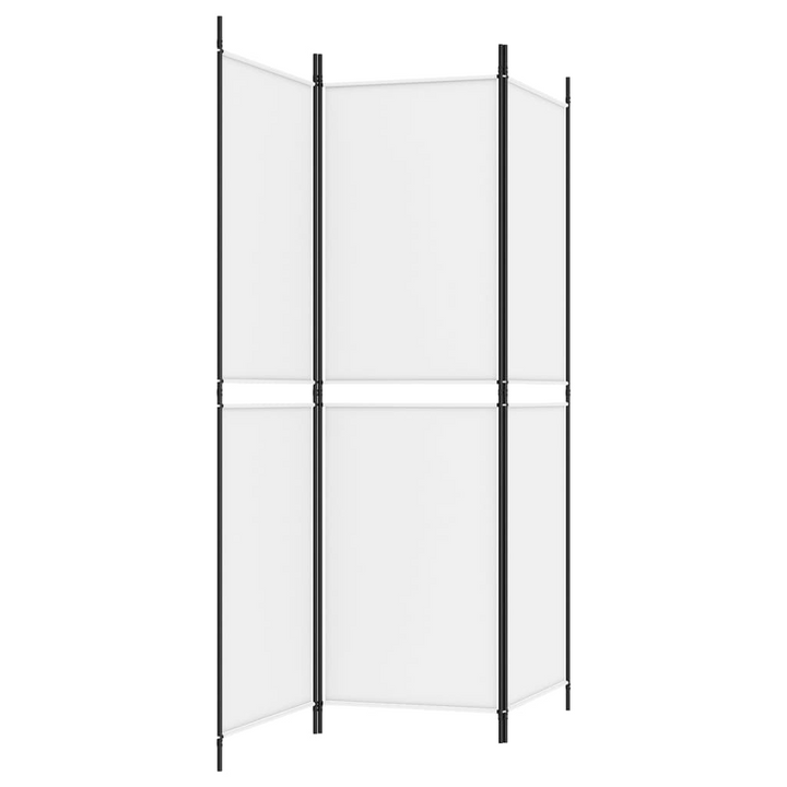 3-Panel Room Divider in White Fabric - 150x180 cm, Foldable Partition for Privacy and Decoration - Premium  from Home Treasures - Just £34.99! Shop now at Home Treasures