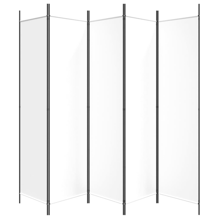 5-Panel Room Divider - Elegant White Fabric Privacy Screen, 250x200 cm - Premium  from Home Treasures - Just £43.99! Shop now at Home Treasures