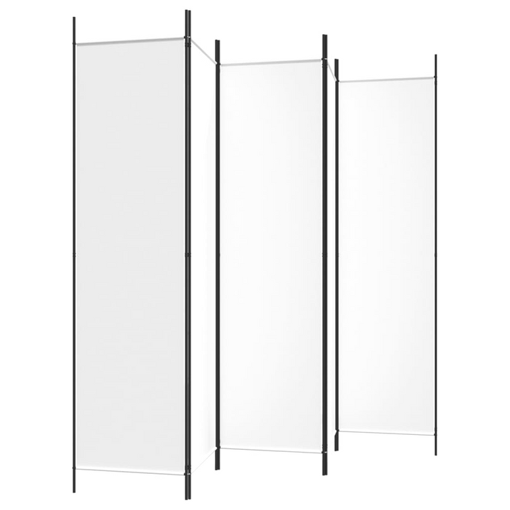 5-Panel Room Divider - Elegant White Fabric Privacy Screen, 250x200 cm - Premium  from Home Treasures - Just £43.99! Shop now at Home Treasures